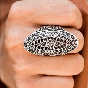 ❤️4 for $20❤️ Tribal and Tribulation Silver Ring Paparazzi